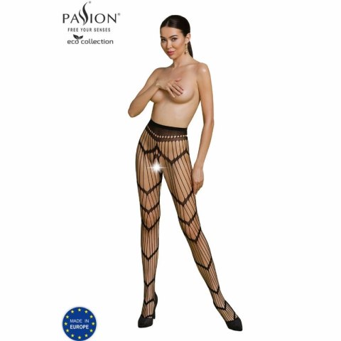 Passion Eco Collection Bodystocking ECO S006 Czarny - ekologiczny model uniwersalny