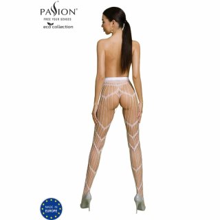Passion Eco Collection Bodystocking ECO S006 biały - ekologiczne body z recyklingu, uniwersalny rozmiar
