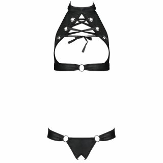 Passion Malwia komplet z eko-skory L/XL ozdobne kołka i sznurowania