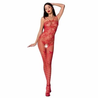 Passion BS076 Bodystocking z koronką, czerwony, uniwersalny rozmiar
