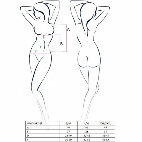 Passion Imagine Woman zestaw bielizny S/M czarny komplet