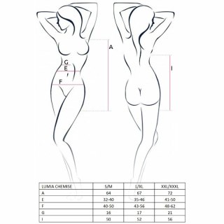 Passion Lumia koszulka z stringami czarna L/XL elegancka koronka