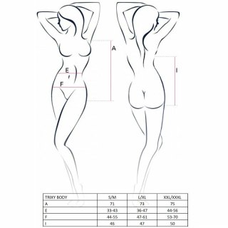 Passion Trixy Body Czarny L/XL - stylowa bielizna damska
