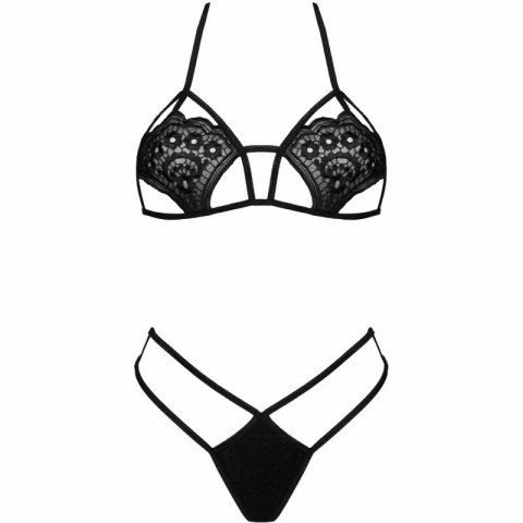 Livco Corsetti Fashion Jimena komplet biustonosz + stringi czarny uniwersalny