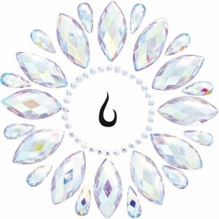 Leg Avenue Fluer Sunburst - Klejnoty do ciała z cyrkoniami, opalizujące