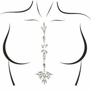 Leg Avenue Jade Jewels - Samoprzylepne cyrkonie ozdobne do ciała, opalizujące