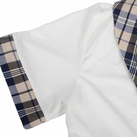 Subblime Kostium Szkolny L/XL - Top i Spodnica w Kratę, Biały