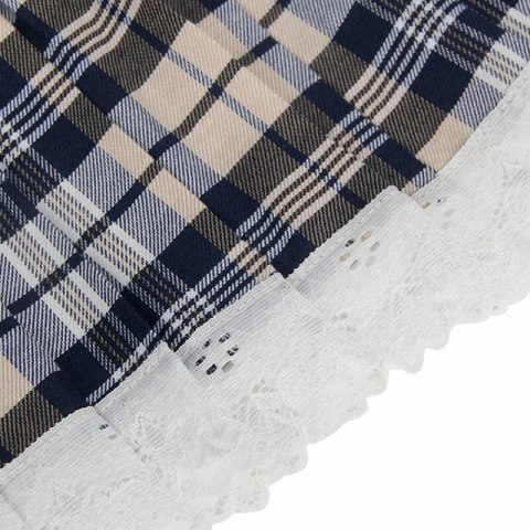 Subblime Kostium Szkolny L/XL - Top i Spodnica w Kratę, Biały