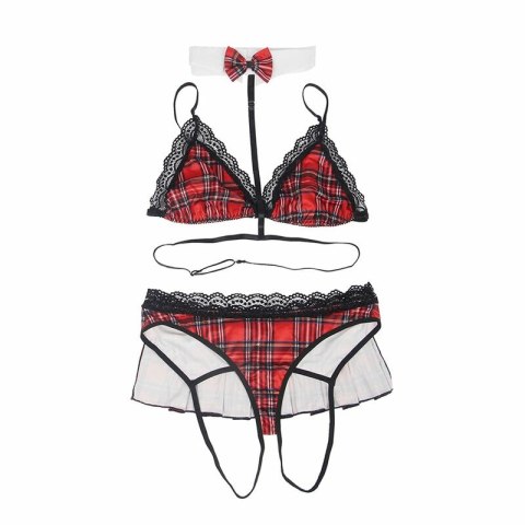 Subblime Kostium Uniwersytecki L/XL Koronkowy Komplet z Naszyjnikiem