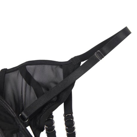 Subblime komplet dwuczęściowy biustonosz i paski S/M transparentny