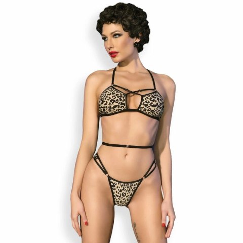 Chilirose CR 4497 Bikini Leopard S/M - Regulowany, Wytrzymały Materiał