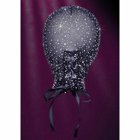 CalExotics Radiance maska kaptur z siateczką i kryształowymi detalami uniwersalna