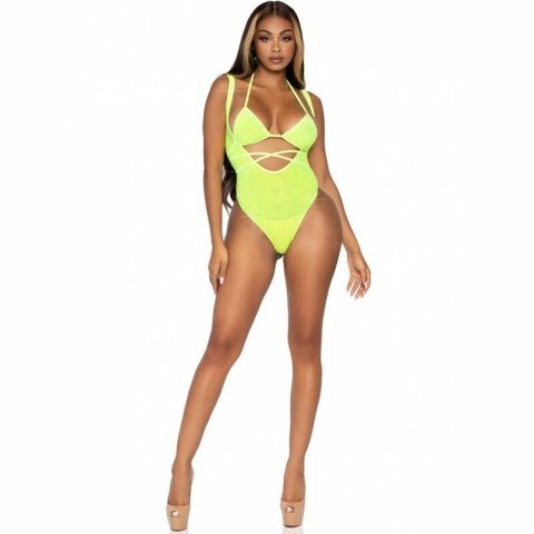 Leg Avenue komplet bikini i body z kryształkami, jeden rozmiar