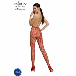 Passion Eco Collection Bodystocking Eco S007 czerwony, ekologiczny materiał, uniwersalny