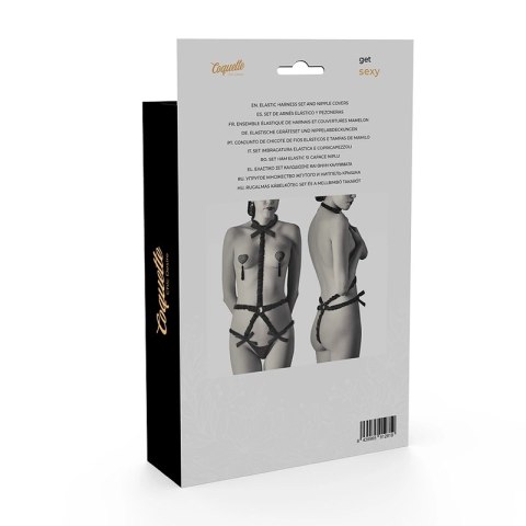 Coquette Chic Desire Zestaw Bielizny z Osłonami Deluxe Elegance