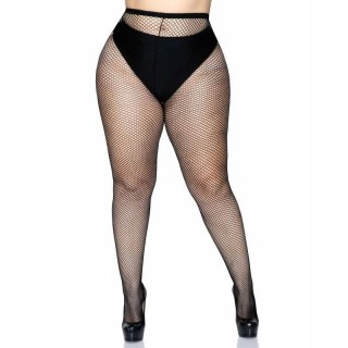 Leg Avenue Rajstopy Kabaretki Plus Size czarne, nylon, duży rozmiar