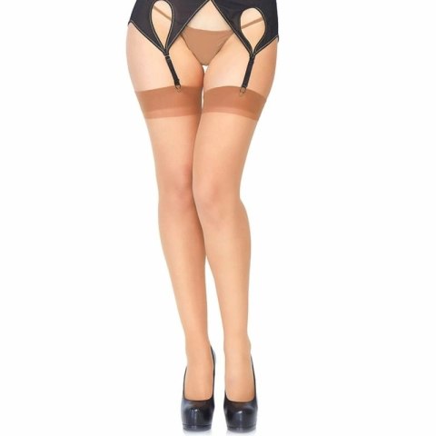 Leg Avenue pończochy przezroczyste brązowe one size nylon