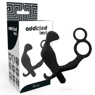 Addicted Toys Plug anatomiczny z podwojnym pierścieniem, czarny, 11,4 cm
