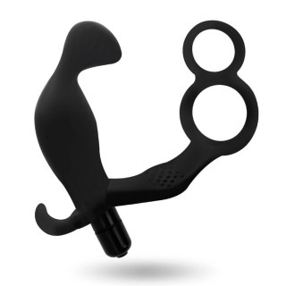 Addicted Toys Plug anatomiczny z podwojnym pierścieniem, czarny, 11,4 cm