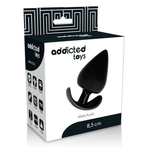 Addicted Toys korek anatomiczny 8,5 cm silikonowy czarny