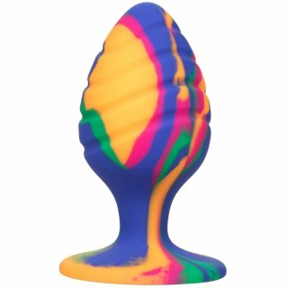 CalExotics Cheeky Medium Tie Dye silikonowa zatyczka anatomiczna z przyssawką 9cm