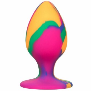 CalExotics Cheeky Medium Tie Dye - silikonowa zatyczka z przyssawką 9 cm