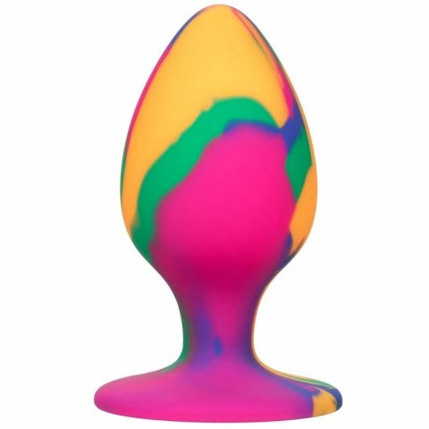 CalExotics Cheeky Medium Tie Dye - silikonowa zatyczka z przyssawką 9 cm