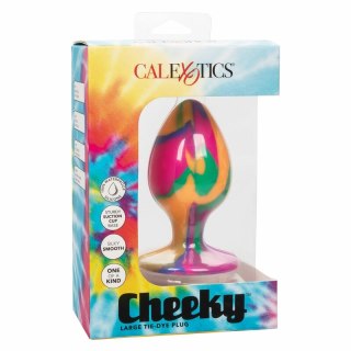CalExotics Cheeky Medium Tie Dye - silikonowa zatyczka z przyssawką 9 cm