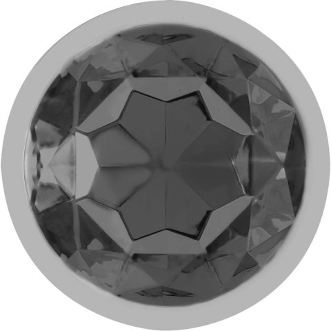 Intense Aluminium Plug L - Korek z czarnym szkłem, rozmiar L, metalowy