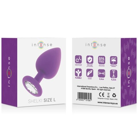 Intense SHELKI L korek anatomiczny lilac silikon medyczny L