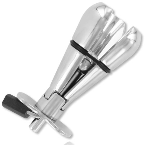 Metal Hard - stalowy korek intymny z systemem blokady 12,8 cm