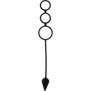 OHMAMA Fetish silikonowy zestaw pierścieni z zatyczką 3w1