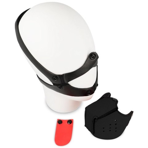 Ohmama Fetish - Maska typu kaganiec czarna, regulowana, uniwersalna