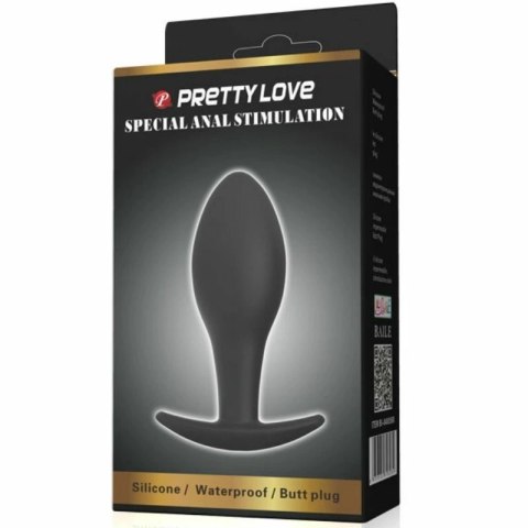 Pretty Love Korek anatomiczny silikonowy kotwica 8,5 cm czarny