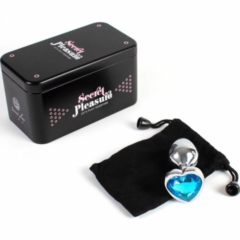 Secret Play Metalowy korek dekoracyjny Blue Heart 7 cm mały rozmiar