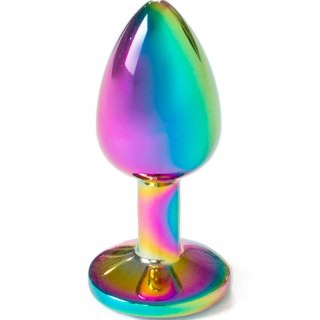 Secret Play Rainbow Metalowy wtyk intymny mały 7 cm dekoracyjny kryształ