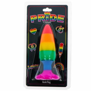 ToyJoy Pride Hunk 10,5 cm silikonowy model w kolorach tęczy