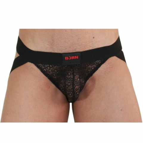 BURN Jockstrap 005 M czarny - designerska bielizna z połyskiem