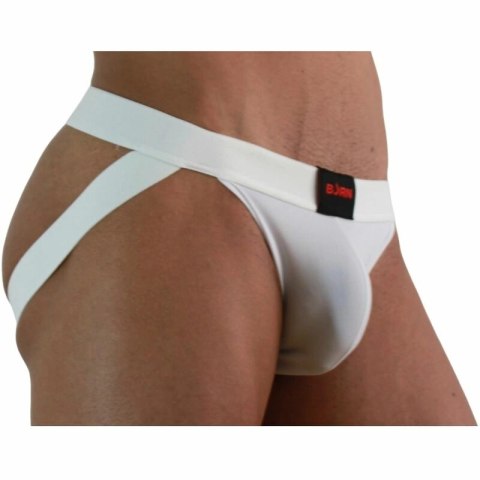 BURN Jockstrap 007 Lycra Biały M - stylowy pas biodrowy z lycry