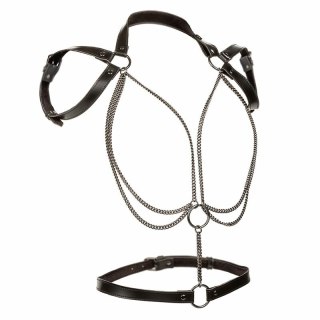 CalExotics Euphoria Halter Uprząż Multichain Premium Vegan Leather