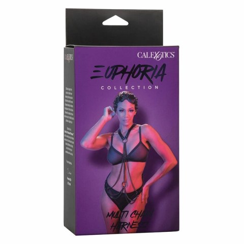 CalExotics Euphoria MultiChain Harness - uprząż premium z łańcuchami, czarna