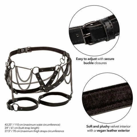 CalExotics Euphoria Premium uprząż na udo z metalowymi łańcuchami, regulowana