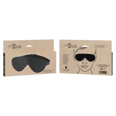 Intense Fetish Maska Wegańska Czarna Regulowana Anatomiczna