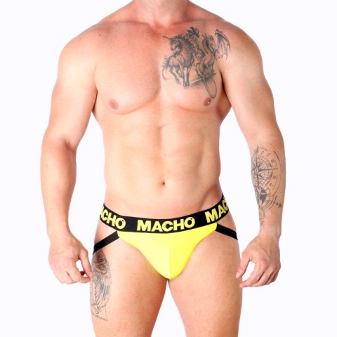 MACHO MX25A Jockstrap Lycra żołty XL - sportowy komfort i przewiewność