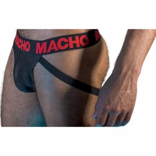 MACHO MX26X2 JOCK jockstrap czarno-czerwony L, elastyczny materiał