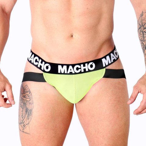 MACHO MX28FA Jockstrap sportowy żołty M - lycra, anatomiczny kroj