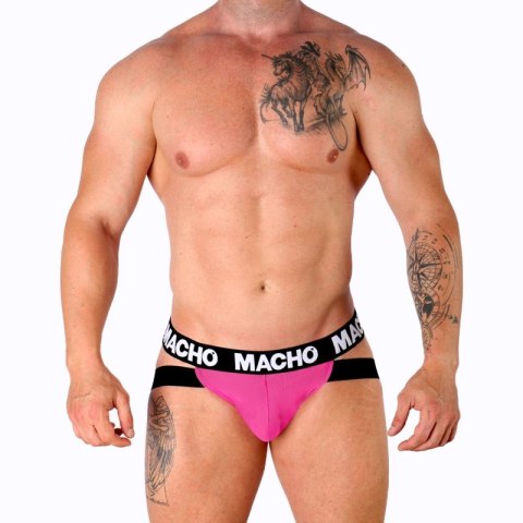 MACHO MX28FR Jockstrap XL rożowy neonowy - elastyczna bielizna sportowa
