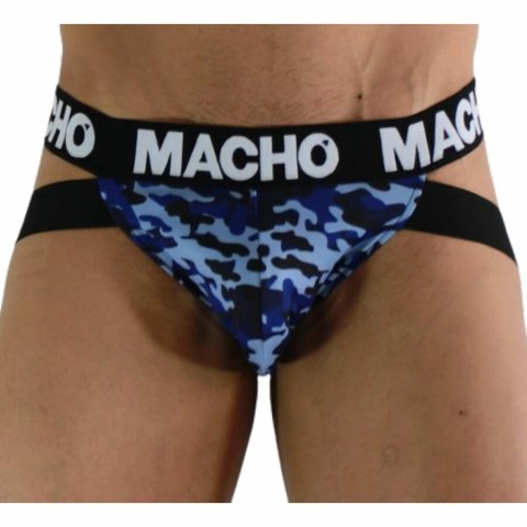 MACHO MX28MA Jockstrap L Wojskowy Niebieski Anatomiczny