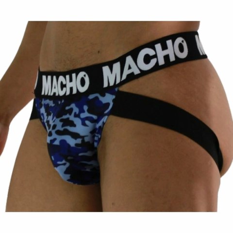 MACHO MX28MA Jockstrap anatomiczny Military Blue S - elastyczny kroj