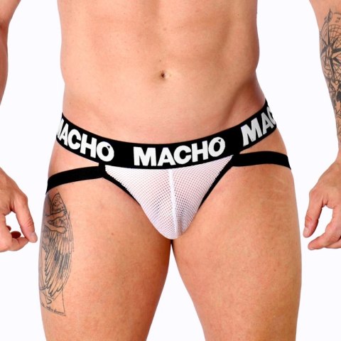 Macho MX26X1 Jockstrap siateczkowy biały XL elastyczna tkanina